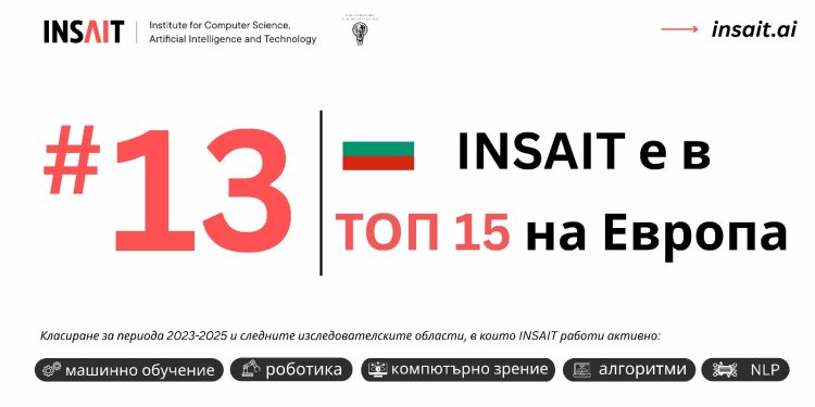 INSAIT изпревари университети в Оксфорд, Лондон и Берлин